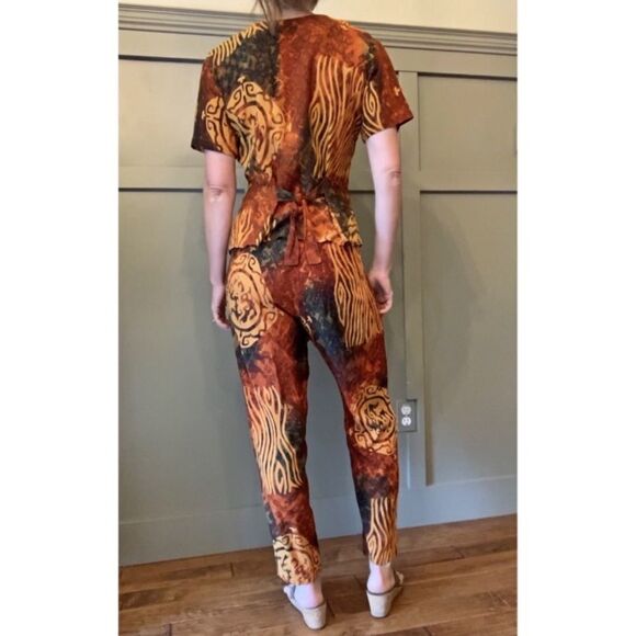 SILVER Moon Creations Maui, Hawaii Hawaiian Printed Shirt & Pants Set Size S/XS - Picture 5 of 16